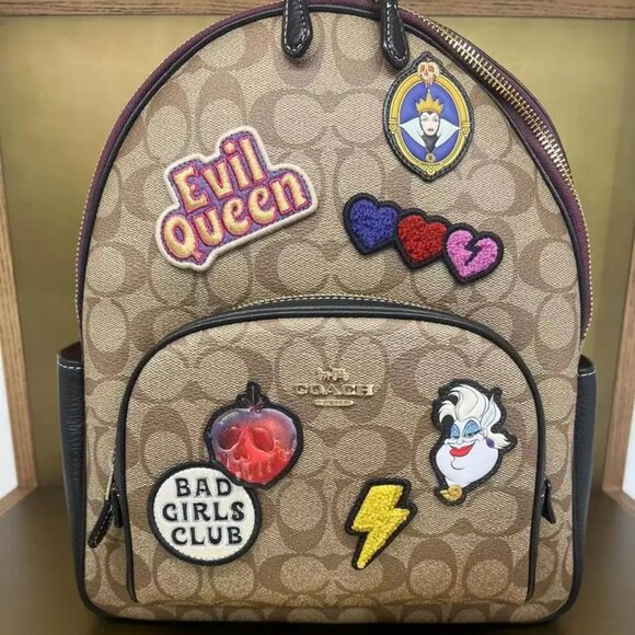 DISNEY VILLAIN COLLECTIBLE COACH BACK PACK WITH PATCHES - Picture 1 of 5
